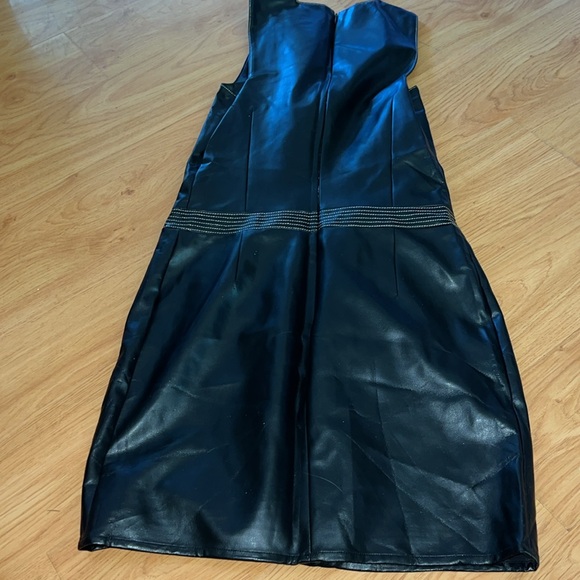 Vintage Versace Leather Jean Couture Dress with waist Medalion Logo - Picture 4 of 7